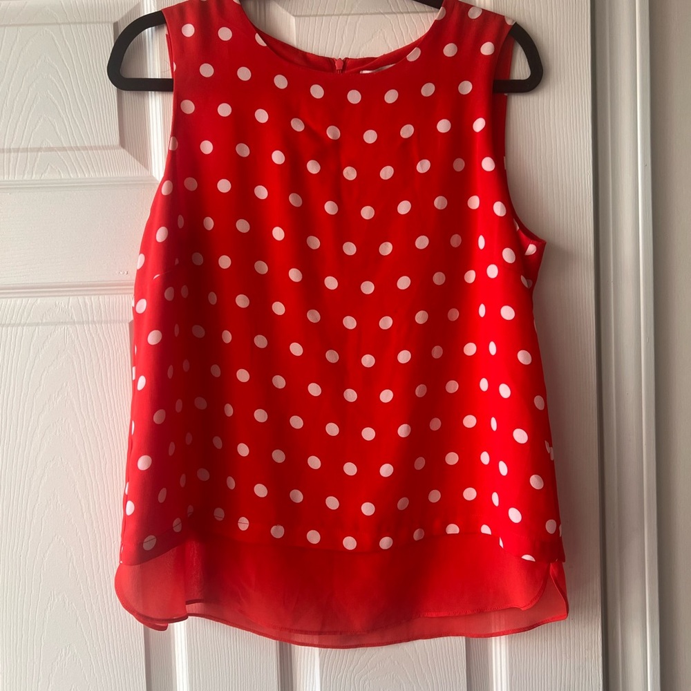 Rose & Olive Red Polka Dot Blouse